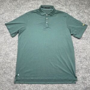 Greyson Polo Shirt Mens XL Green Blue Solid Golf Preppy Stretch Outdoors